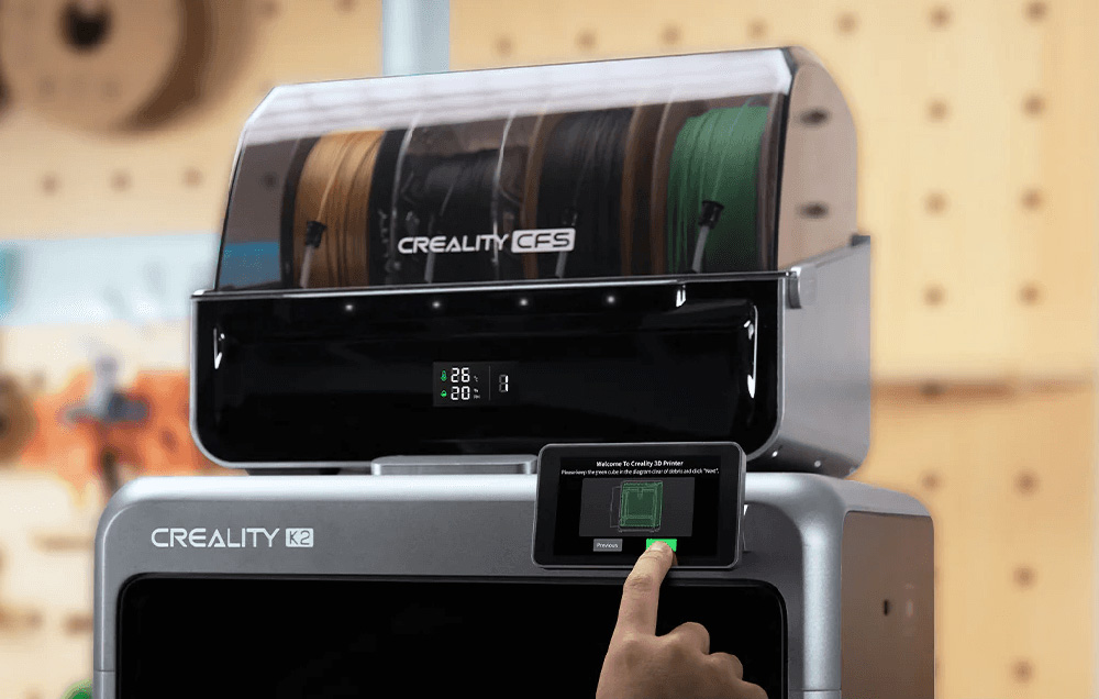 Print in multiple colors and materials