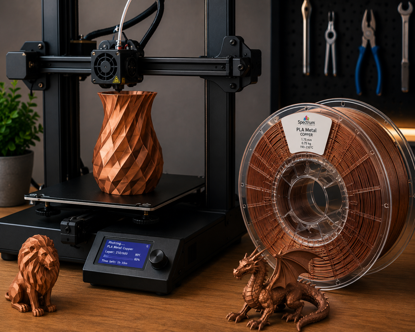 Easy PLA Printing with Metal Effect