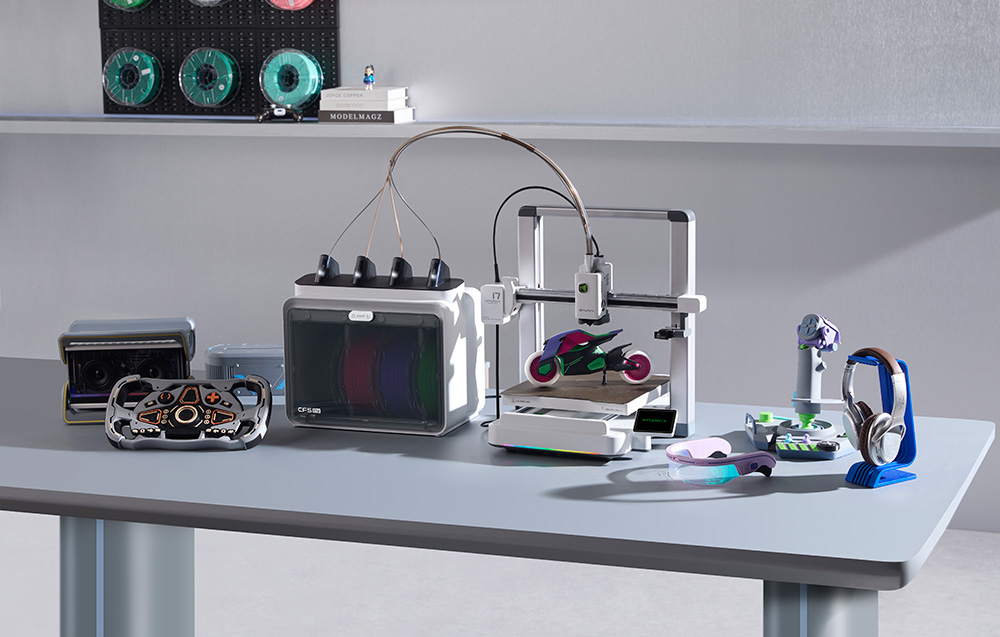 Interchangeable hotend and wide filament compatibility