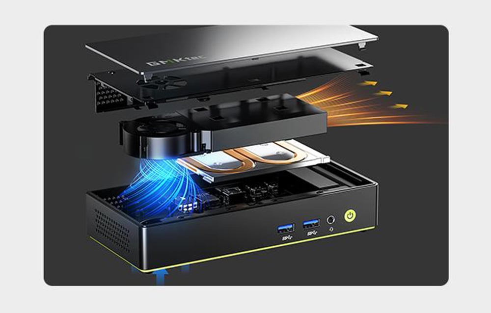 Quiet and efficient operation thanks to advanced cooling