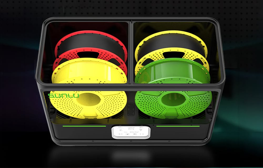 Ideal temperature balance – perfect drying for every spool