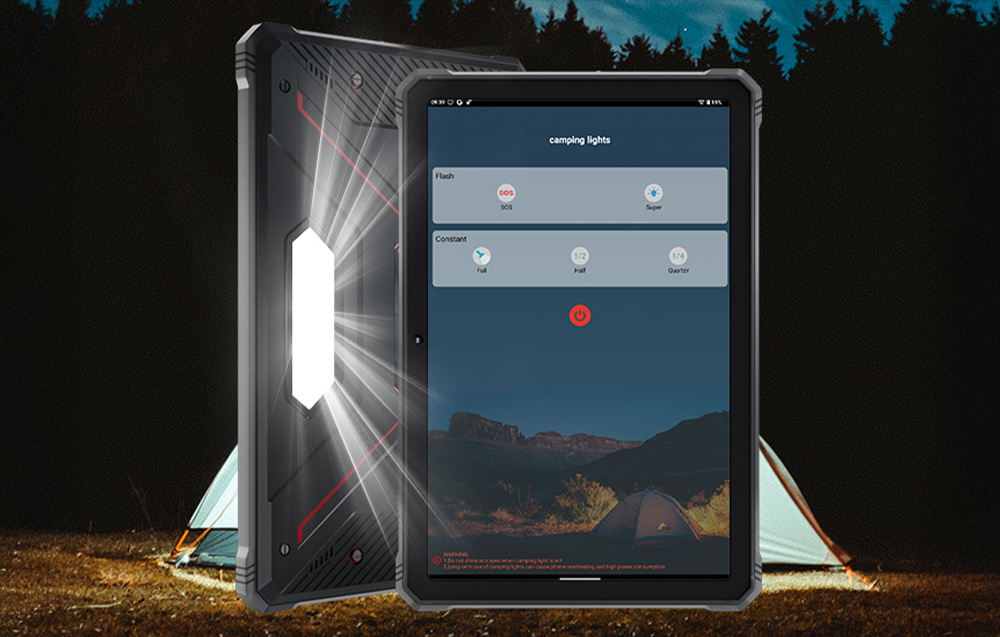 Built-in camping lamp