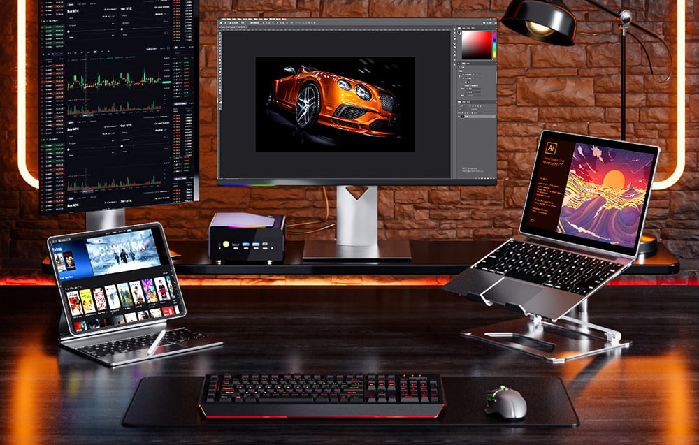 8K image on four screens