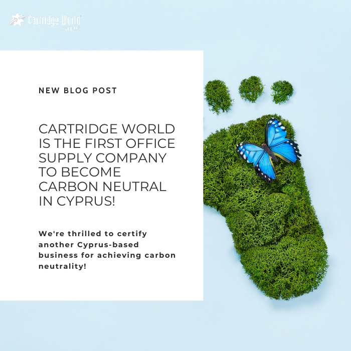 Cartridge World is the first office supply company to become Carbon Neutral in Cyprus