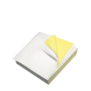 8"x 9.5" (2ply) WHITE/YELLOW (with side perforation)