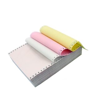 8"x 9.5" (3ply) WHITE/PINK/YELLOW (with side perforation)