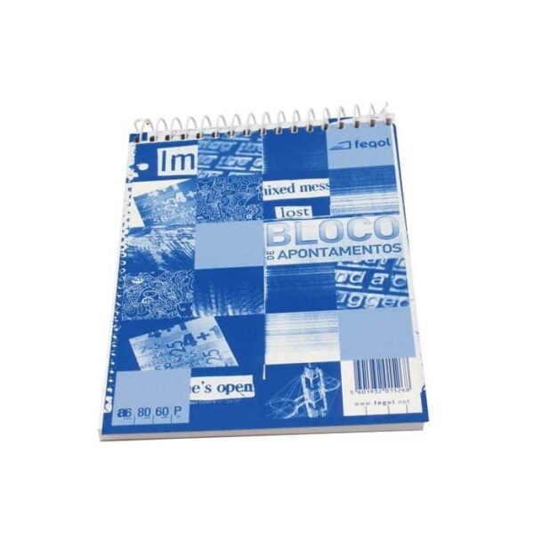 FEGOL SPIRAL NOTEPAD A6 80SHEETS