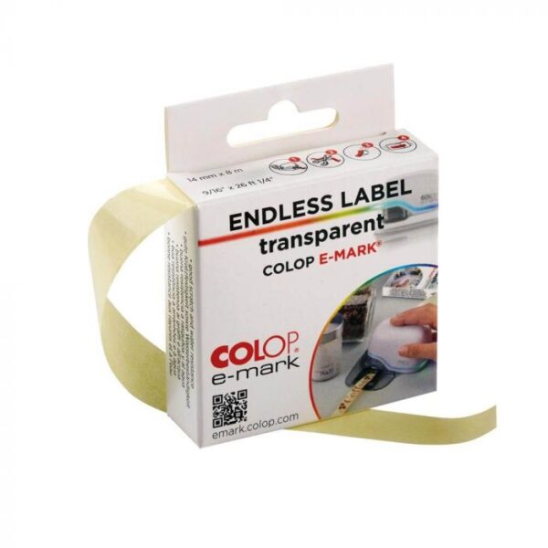 COLOP E-MARK LABEL GLOSSY TRANSPARENT