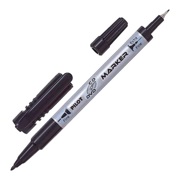PILOT MARKER TWIN FOR CD  BLACK SCA-TMCD-B