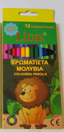LION COLOUR PENCILS(12PCS) AG71208-1