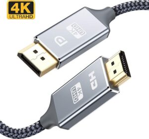 POWERTECH CABLE DISPLAYPORT TO HDMI M-M  1M  PWT10107