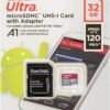 SANDISK Ultra Android microSDHC 32GB + SD Adapter + Memory Zone App 120MB/s A1  Class10 UHS-I