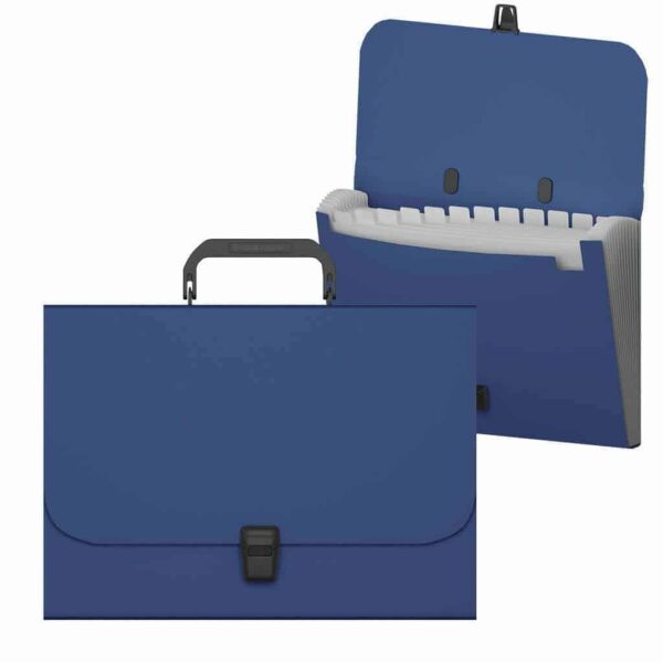 ERICHKRAUSE PORTOFOLIO FOLDER MATT CLASSIC 12 POCKETS A4 BLUE 50438