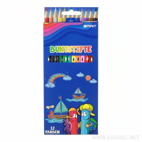 TTO WOODEN COLOUR PENCILS 12PCS 402673