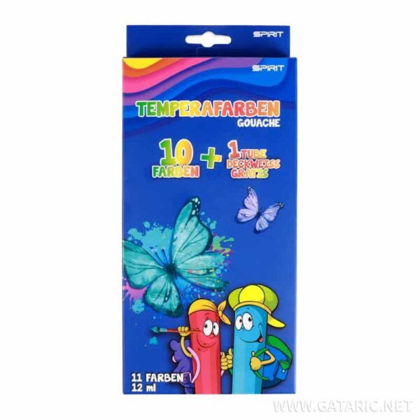 TTS TEMPERA PAINT 10+1 COLOURS 12ML 403297