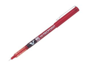 PILOT PEN V5 HI-TECPOINT 0.5MM  RED BX-V5