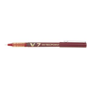 PILOT PEN V7 HI-TECPOINT FINE 0.7MM RED BX-V7-R
