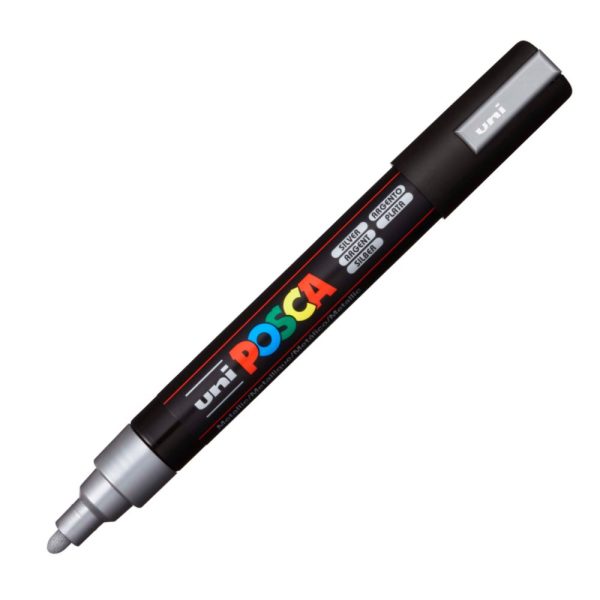 POSCA PAINT MARKER MEDIUM SILVER PC-5M