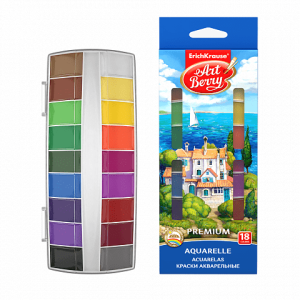 ERICHKRAUSE ARTBERRY WATERCOLORS PREMIUM + UV PROTECTION (18 COLORS) 41736