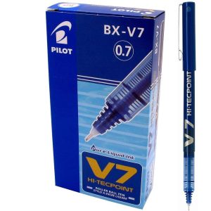 PILOT PEN V7 HI-TECPOINT FINE 0.7MM BLUE BX-V7-L