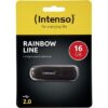 INTENSO USB FLASH 2.0 16GB RAINBOW LINE BLACK