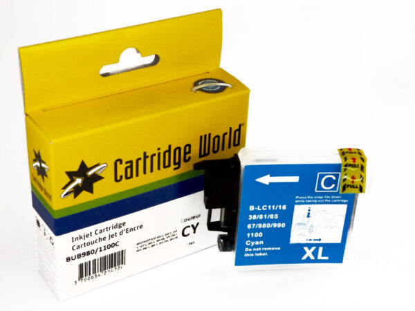 BROTHER LC1100/980 HY CW REPLACEMENT CYAN wigig