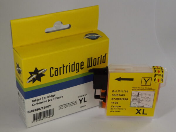 BROTHER LC1100/980 HY CW REPLACEMENT YELLOW wigig