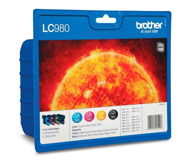 BROTHER LC980 ORIGINAL SET OF 4 INKS
