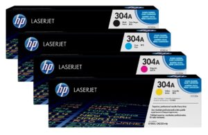 HP CC530A ORIGINAL SET OF 4 TONERS 304A