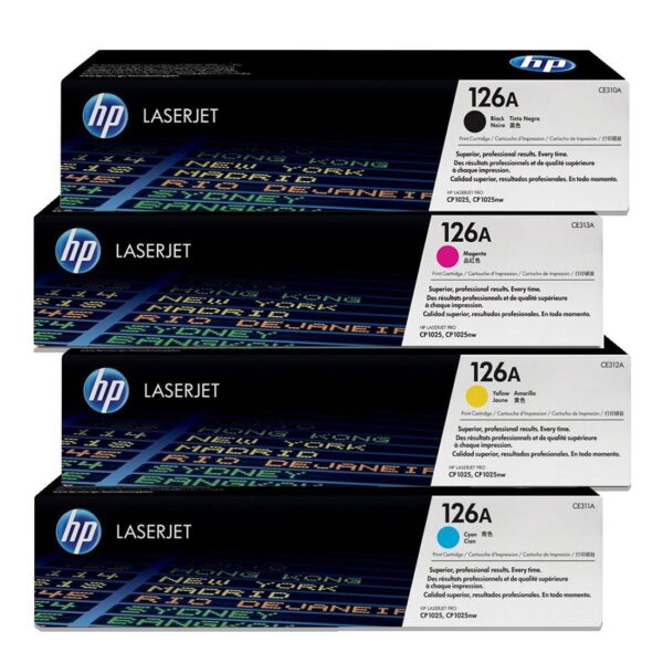 HP CE310A ORIGINAL TONER SET OF 4 126A