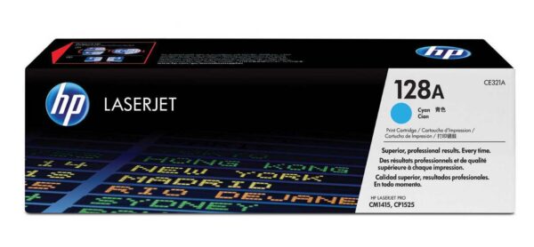 HP CE321A ORIGINAL TONER CYAN 128A *1300 PAGES