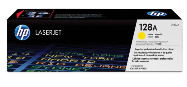 HP CE322A ORIGINAL TONER YELLOW 128A *1300 PAGES
