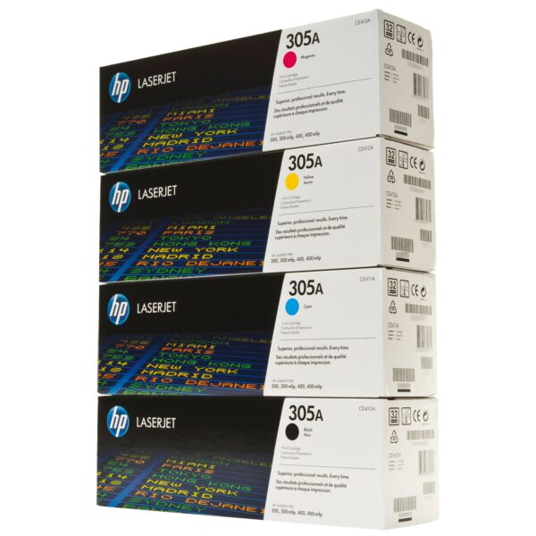 HP CE410A ORIGINAL TONER SET OF 4 305A