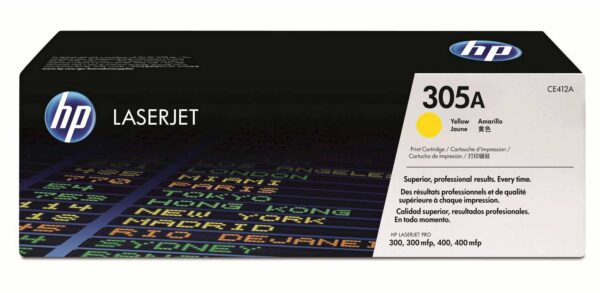HP CE412A ORIGINAL TONER YELLOW 305A *2600 Pages