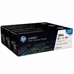 HP CC531A/CC532A/CC533A ORIGINAL TONERS C/Y/M TRI-PACK 304A
