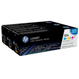 HP CB541A/CB542A/CB543A ORIGINAL TONERS C/Y/M TRI-PACK 125A