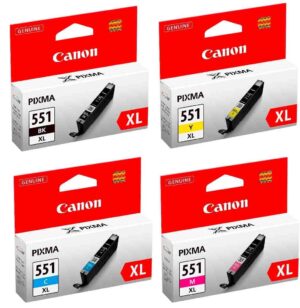 CANON CLI551 XL ORIGINAL SET OF 4 INKS