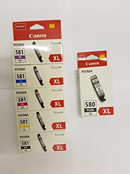 CANON PGI580XL/CLI581XL ORIGINAL SET OF 6 INKS