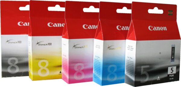 CANON CLI8 /PGI5 ORIGINAL SET OF 5 INKS