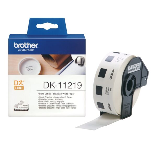 BROTHER LABEL ROLL 12MM DIAMETER ROUND