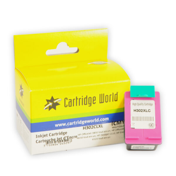 HP302XL CW REPLACEMENT COLOUR 19ML! w/ Ink level chip