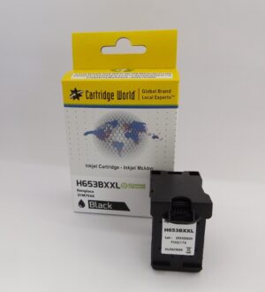HP 653 XL BLACK Print 2x more Pages w/ink level chip CW REPLACEMENT INK *687 pages