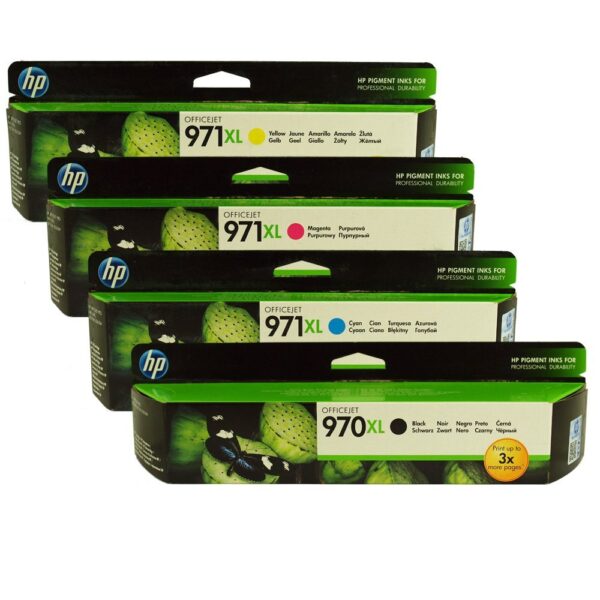 HP 970/971 XL ORIGINAL SET OF 4 INKS