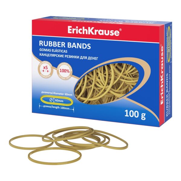 ERICHKRAUSE RUBBER BANDS 60mm, 100% CREPE (BOX 100gr) 59844