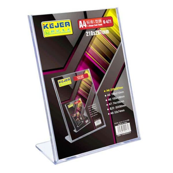 ACRYLIC STAND A4 KEJEA L-SHAPE(CURVED)  K-471