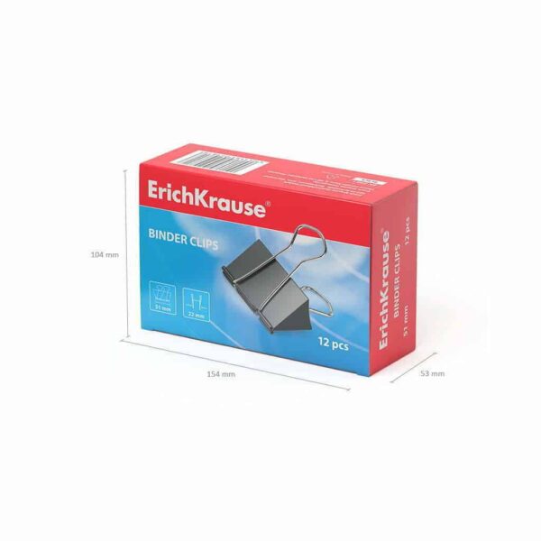 ERICHKRAUSE BINDER CLIPS 51mm (12pcs) 2981