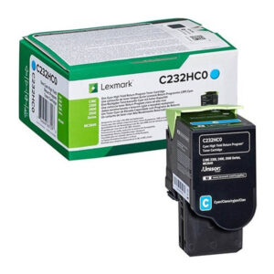 LEXMARK C232HC0 ORIGINAL TONER HIGH CAPACITY CYAN 2300 PAGES