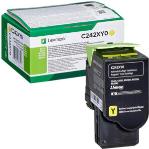 LEXMARK C242XY0 ORIGINAL H/Y TONER YELLOW 3500 Page yield
