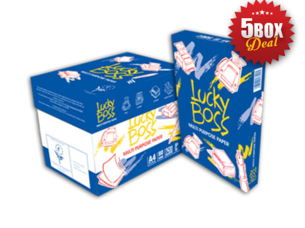 LUCKY BOSS 80G A4 COPYPAPER 5 BOX DEAL