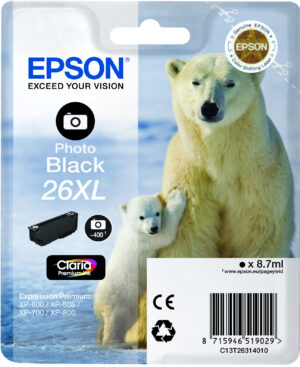 EPSON T26XL T2631 ORIGINAL XL PHOTO BLACK